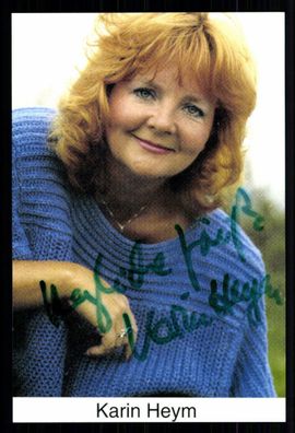 Karin Heym Autogrammkarte Original Signiert ## BC 21997