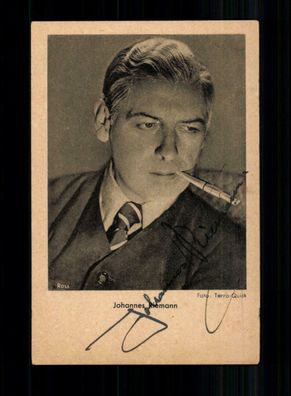 Johannes Riemann Das Programm von heute Autogrammkarte Original Signiert+ F 30
