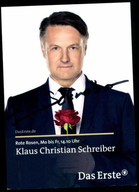 Klaus Christian Schreiber Rote Rosen Autogrammkarte Original Signiert## BC 32322