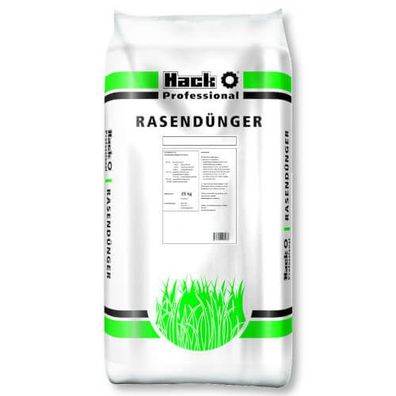HACK Rasencleaner 25 kg Rasendünger Volldünger Kalkstickstoff gegen Moos, Klee
