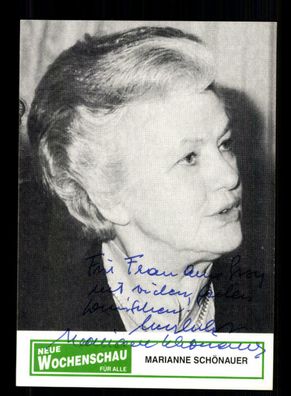 Marianne Schönauer Autogrammkarte Original Signiert + F 421