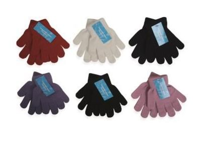 Kinder-Handschuhe „Magic-Gloves“ uni, warme dehnbare Strickhandschuh