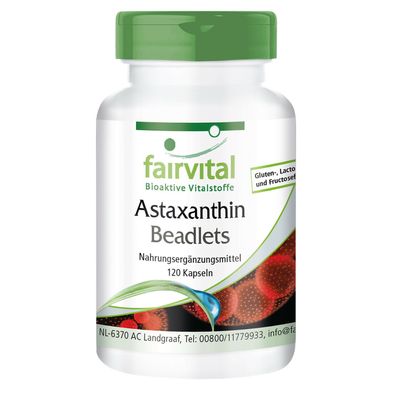 Astaxanthin Beadlets mikroverkapselt - 120 Kapseln - fairvital