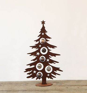 Tannenbaum 60cm Tanne Weihnachtsbaum Christbaum zum Dekorieren Rost Edelrost