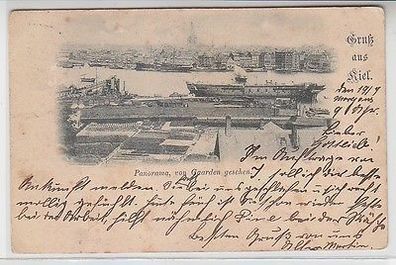 63159 Ak Gruß aus Kiel Panorama von Gaarden gesehen 1897