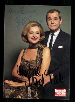 Walter Giller und Nadia Tiller Autogrammkarte Original Signiert + F 497