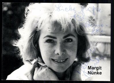 Margit Nünke Autogrammkarte Original Signiert ## BC 14722