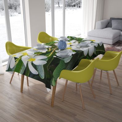 Foto-Tischdecke "Tropischer Strauch" Tafeldecke mit Motiv, 3D Fotodruck, auf Maß