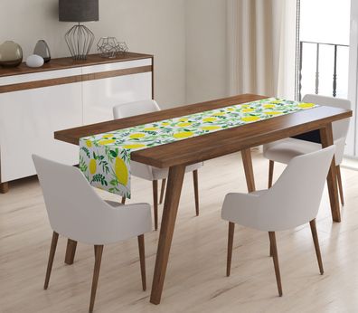 Foto-Tischläufer "Zitronen" Tischband mit Motiv, 3D Fotodruck, Maßanfertigung