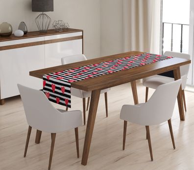 Foto-Tischläufer "Herzen" Tischband mit Motiv, 3D Fotodruck, Maßanfertigung