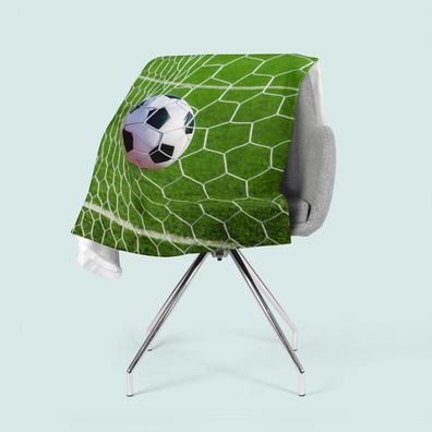 Foto-Kuscheldecke "Goal" Wohndecke mit Motiv, Fleecedecke mit 3D Fotodruck