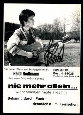 Heidi Hedtmann Autogrammkarte Original Signiert ## BC 46820