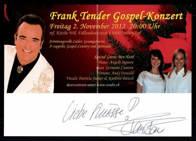 Frank Tender Autogrammkarte Original Signiert ## BC 42003
