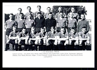 1 FC Nürnberg Mannschaftskarte 1965-66