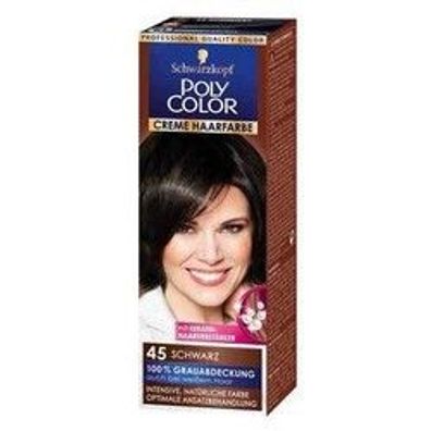 Poly Color Creme Haarfarbe 45 schwarz 82,5 ml 1-er Pack