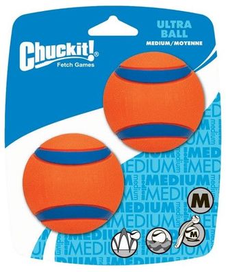 Chuckit!-Ultra-Ball M DUO (ø 6 cm) / Inhalt: 2Pack / Ball