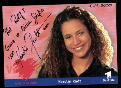 Kerstin Radt Verbotene Liebe Autogrammkarte Original Signiert# BC 45144