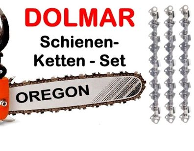 Schwert 50cm + 3 Ketten 3/8" P Dolmar Kettensäge PS 630 + 6400 > 6800 7300 > 7910