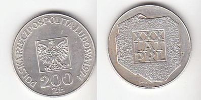 200 Zloty Silber Münze Polen 1974 XXX LAT PRL