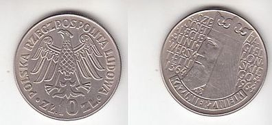 10 Zloty Kupfer Nickel Münze Polen 1964, 600. Jahrestag der Universität Krakau