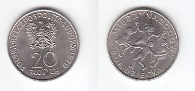 20 Zloty Kupfer Nickel Münze Polen 1979 Kinderreigen