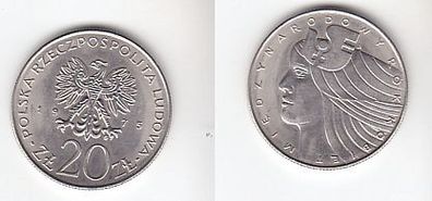 20 Zloty Kupfer Nickel Münze Polen 1975 Jahr der Frau