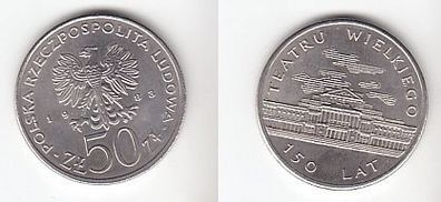 50 Zloty Kupfer Nickel Münze Polen 1983 150. Jahre Theater Wielskiego