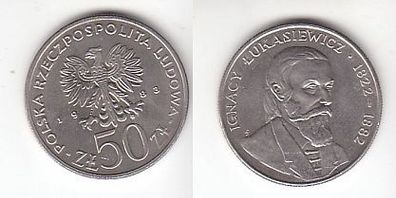 50 Zloty Kupfer Nickel Münze Polen 1983 Ignacy Lukasiewicz