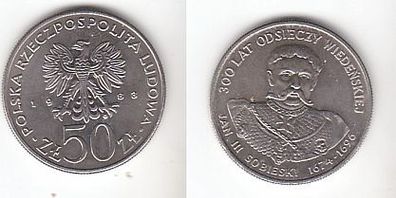 50 Zloty Kupfer Nickel Münze Polen 1983 300. Jahrestag d. Befreiung Wiens von d. Türken