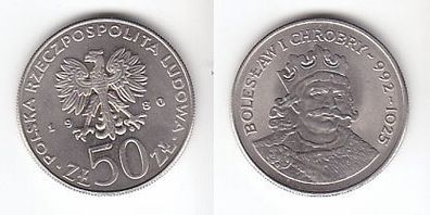 50 Zloty Kupfer Nickel Münze Polen 1980 Polnische Könige, Boleslaw I.