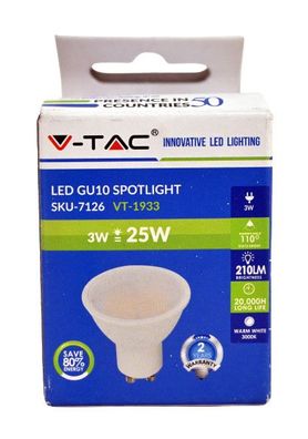 LED 3 Watt Leuchtmittel Lampe 210 Lumen warmweiß Reflektor Strahler (EEK A + )