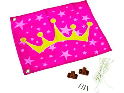 Prinzessin Flagge HISS-SYSTEM - Mädchen Kinder Spielturm Spielhaus Fahne Zubehör