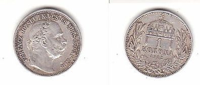 1 Krone Silbermünze Ungarn 1912