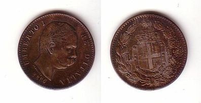 1 Lira Silbermünze Italien 1886 R