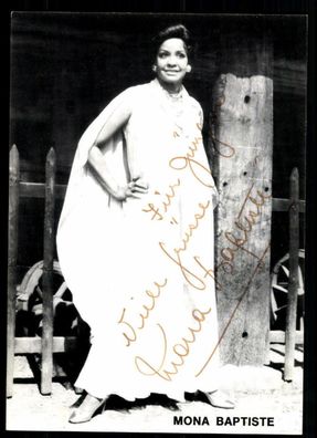 Mona Baptiste Autogrammkarte Original Signiert ## BC 38447