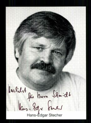 Hans Edgar Stecher Autogrammkarte Original Signiert + F 733