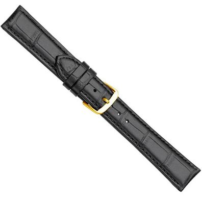 Ersatzband Uhrenarmband Kalbsleder schwarz XL 21571G