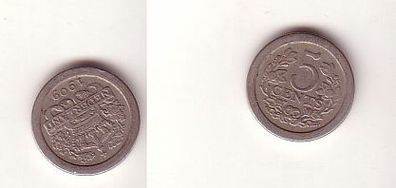 5 Cents Kupfer Nickel Münze Niederlande 1909