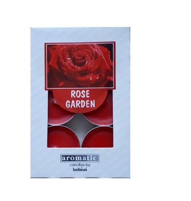 Teelichter Rose Bolsius Aromatic - 6er Pack - Rosen Garten , Duftteelichter, Duft
