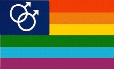 Fahne Flagge Regenbogen Gay Schwul 90 x 150 cm