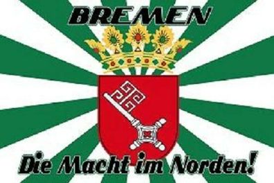 Fahne Flagge Bremen die Macht im Norden 90 x 150 cm