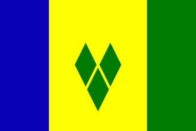 Fahne Flagge Saint Vincent und die Grenadinen 90 x 150 cm