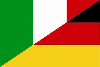 Fahne Flagge Freundschaftsfahne Deutschland - Italien 90 x 150 cm