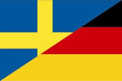 Fahne Flagge Freundschaftsflagge Deutschland - Schweden 90 x 150 cm