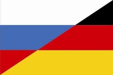 Fahne Flagge Freundschaftsflagge Deutschland - Russland 90 x 150 cm