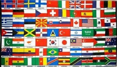 Fahne Flagge 70 Länder der Welt 90 x 150 cm