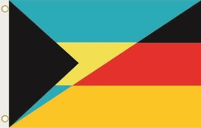 Fahne Flagge Bahamas-Deutschland Hissflagge 90 x 150 cm