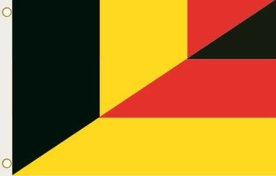 Fahne Flagge Belgien-Deutschland Hissflagge 90 x 150 cm