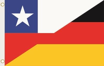 Fahne Flagge Chile-Deutschland Hissflagge 90 x 150 cm