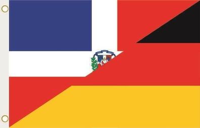 Fahne Flagge Dominikanische Republik-Deutschland Hissflagge 90 x 150 cm